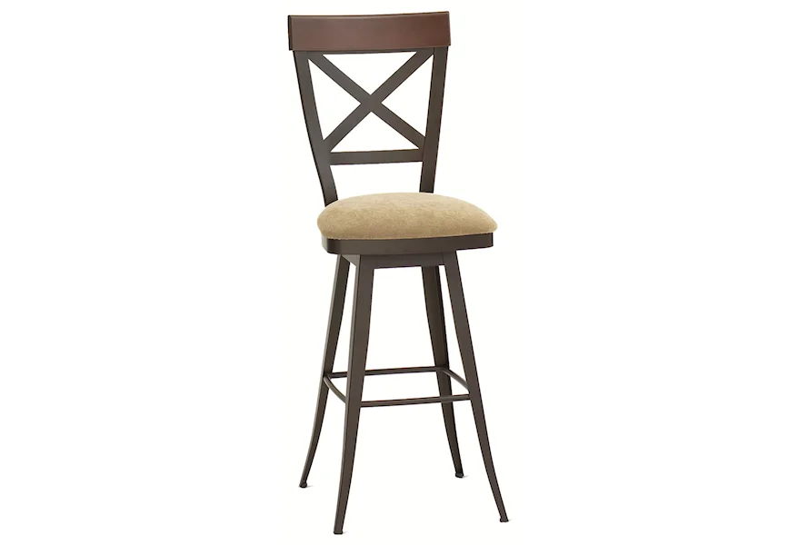 Countryside 34" Spectator Height Kyle Swivel Stool by Amisco at Esprit Decor Home Furnishings